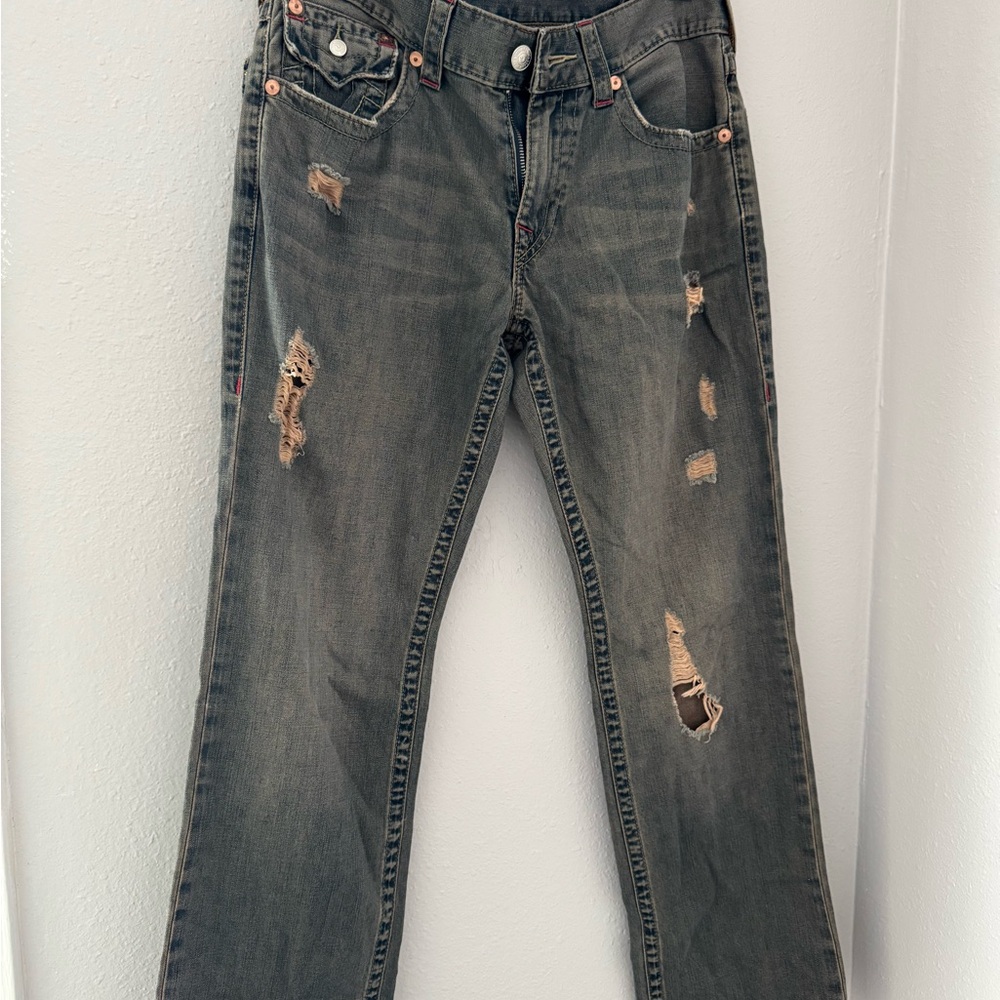 True Religion Distressed Black Men Jeans